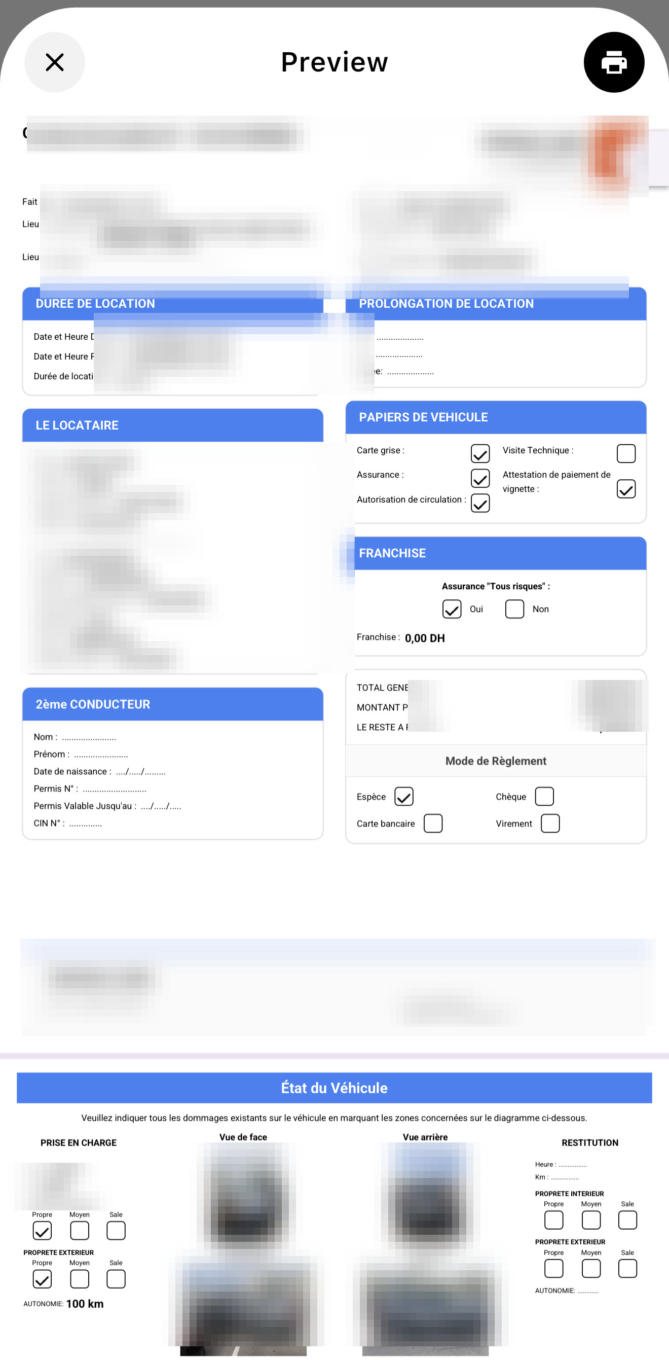 Contrat au format PDF